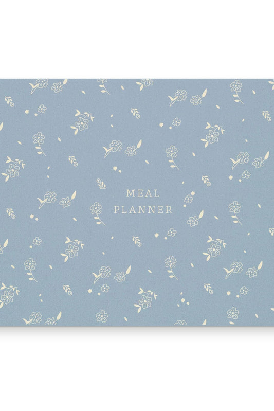 Scattered Flowers Meal Planner: Sky Blue