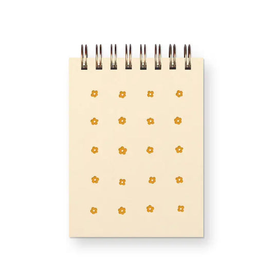 Ruff House Print Shop - Flower Grid Mini Jotter Notebook