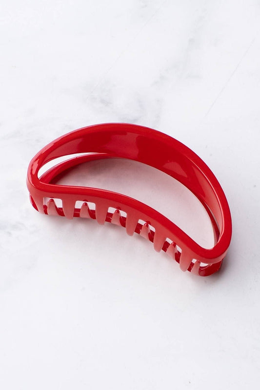 Glossy Bean Hair Clip: Glossy Red