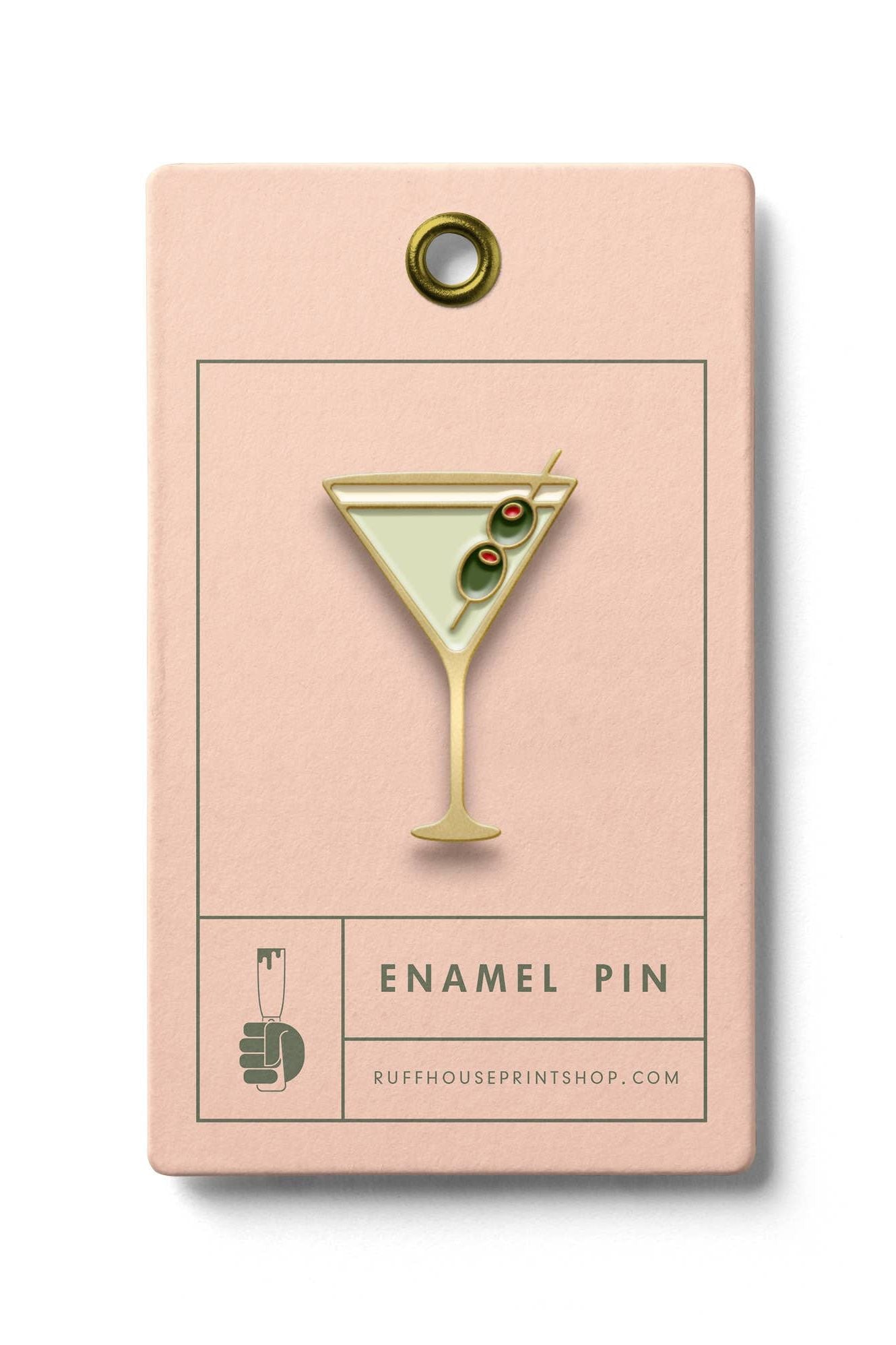 Martini Glass Enamel Pin