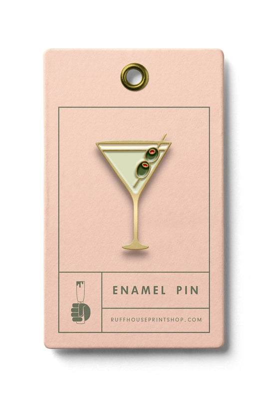 Martini Glass Enamel Pin