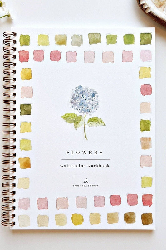 Flowers Watercolor Workbook