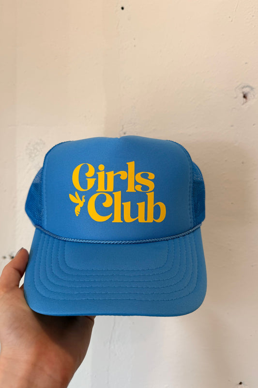 Custom Trucker - Girls Club - Blue & Yellow