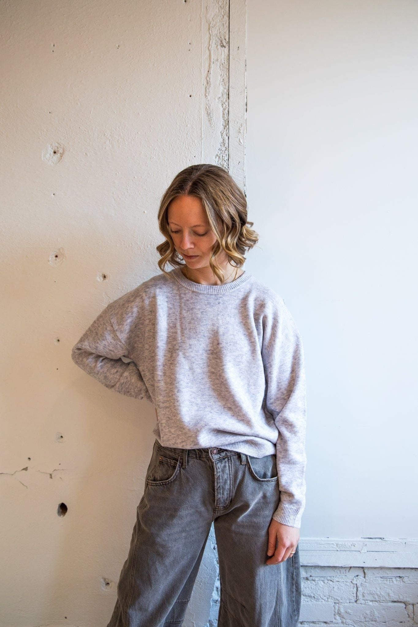 The Sutton Sweater -Grey