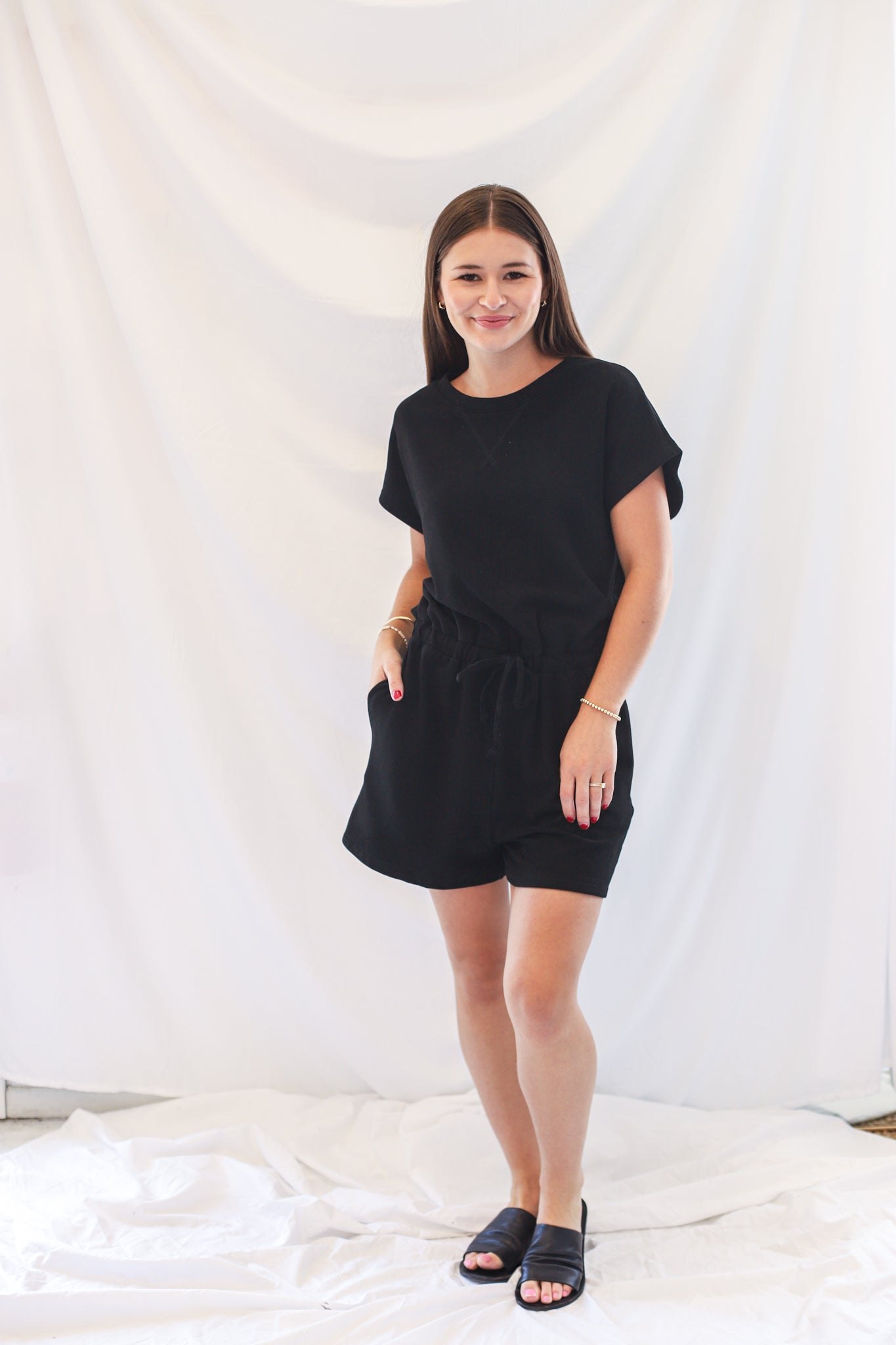 Willow Romper  - black