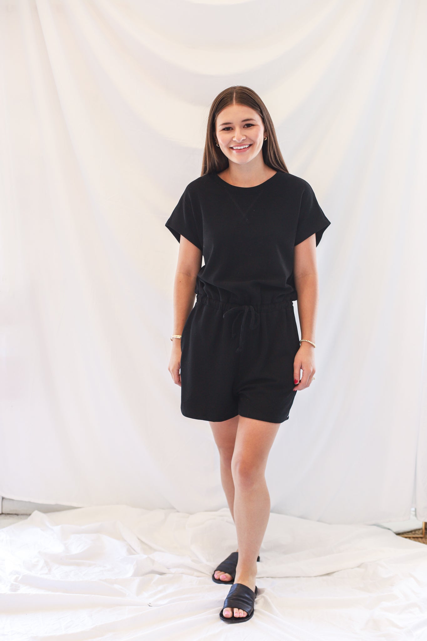 Willow Romper  - black