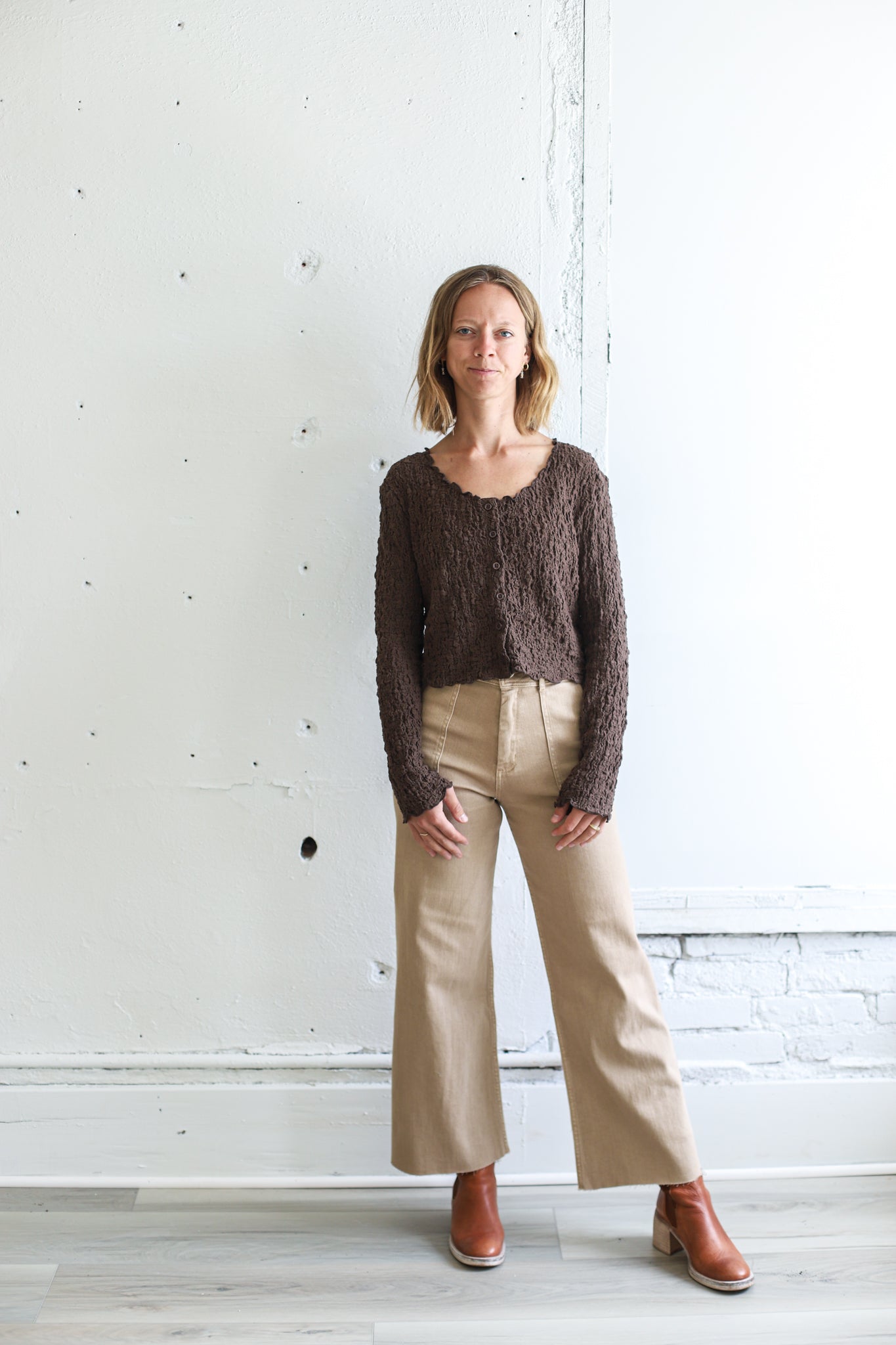 The Clair Top - Brown