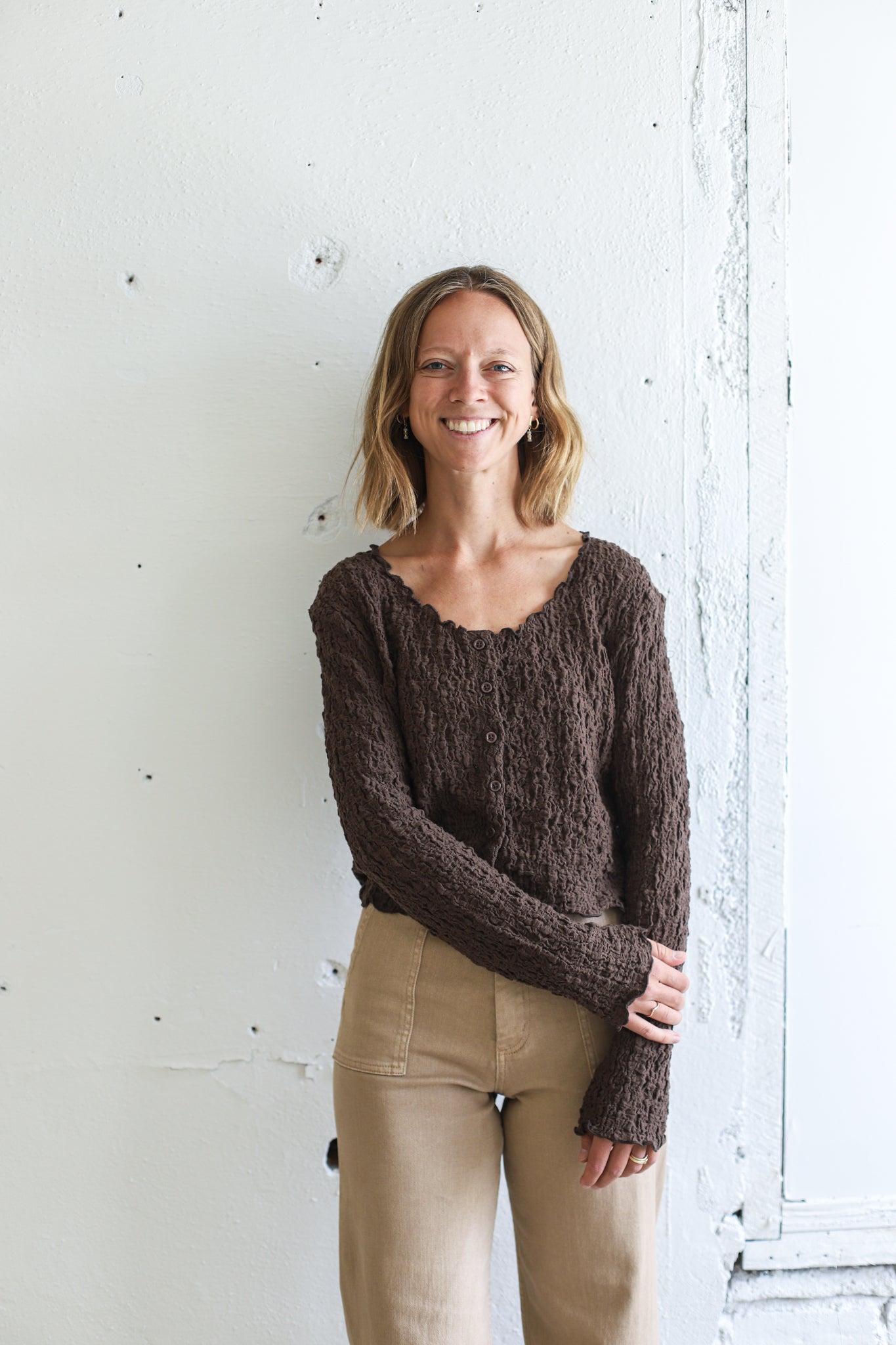 The Clair Top - Brown