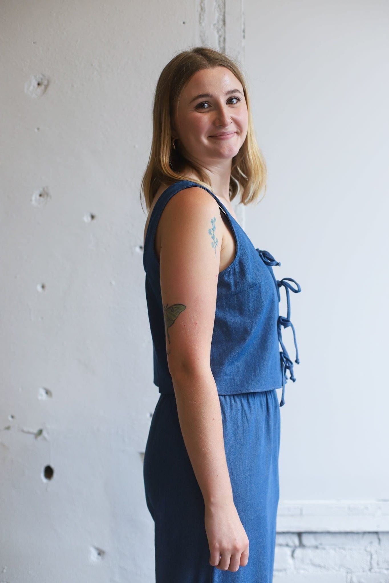 Lantern Denim Top