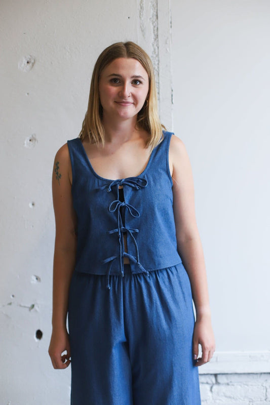 Lantern Denim Top