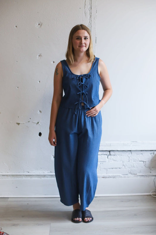Lantern Denim Top