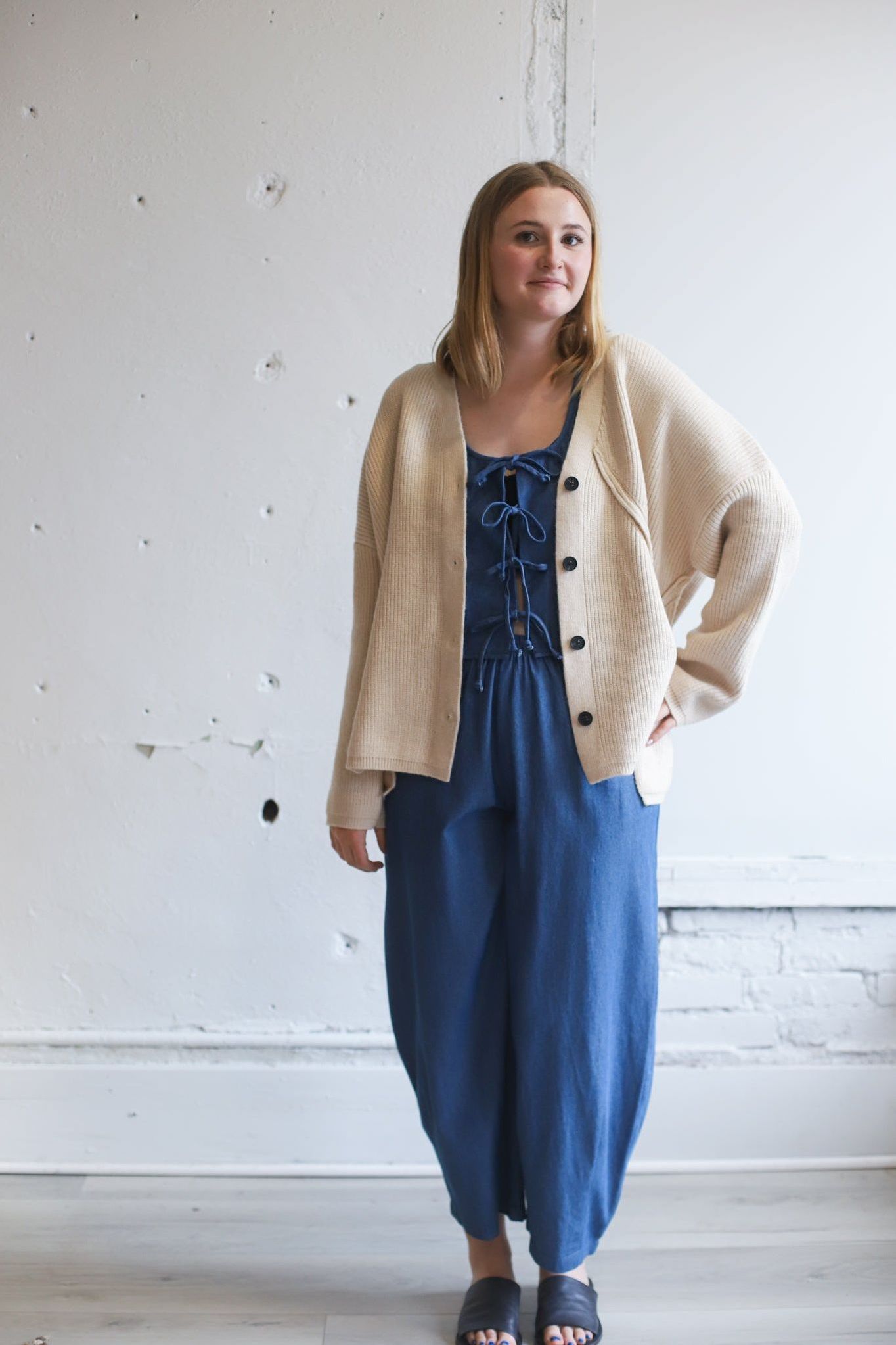 Lantern Denim Top