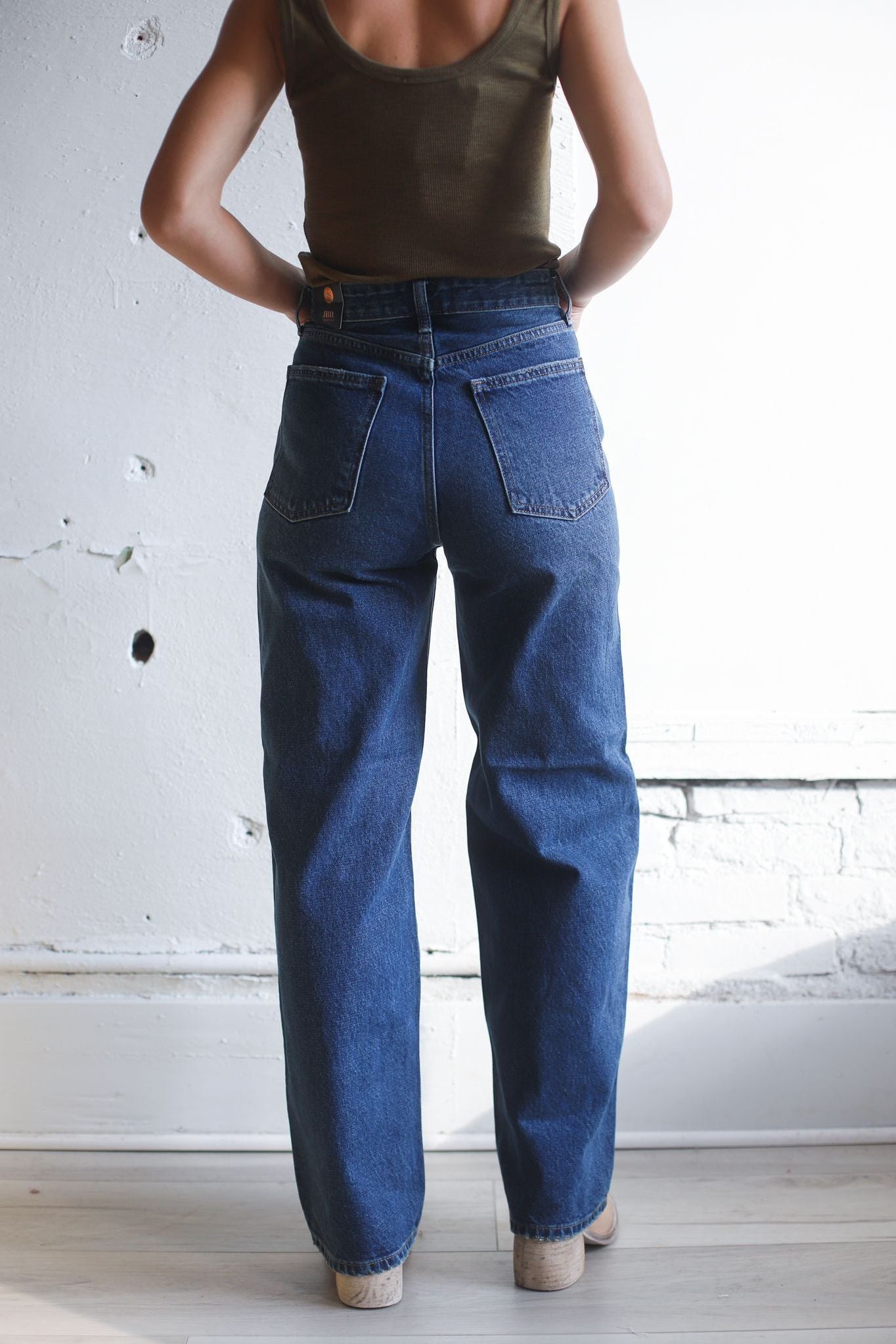 Dark Wash- High Waisted Skater Jean
