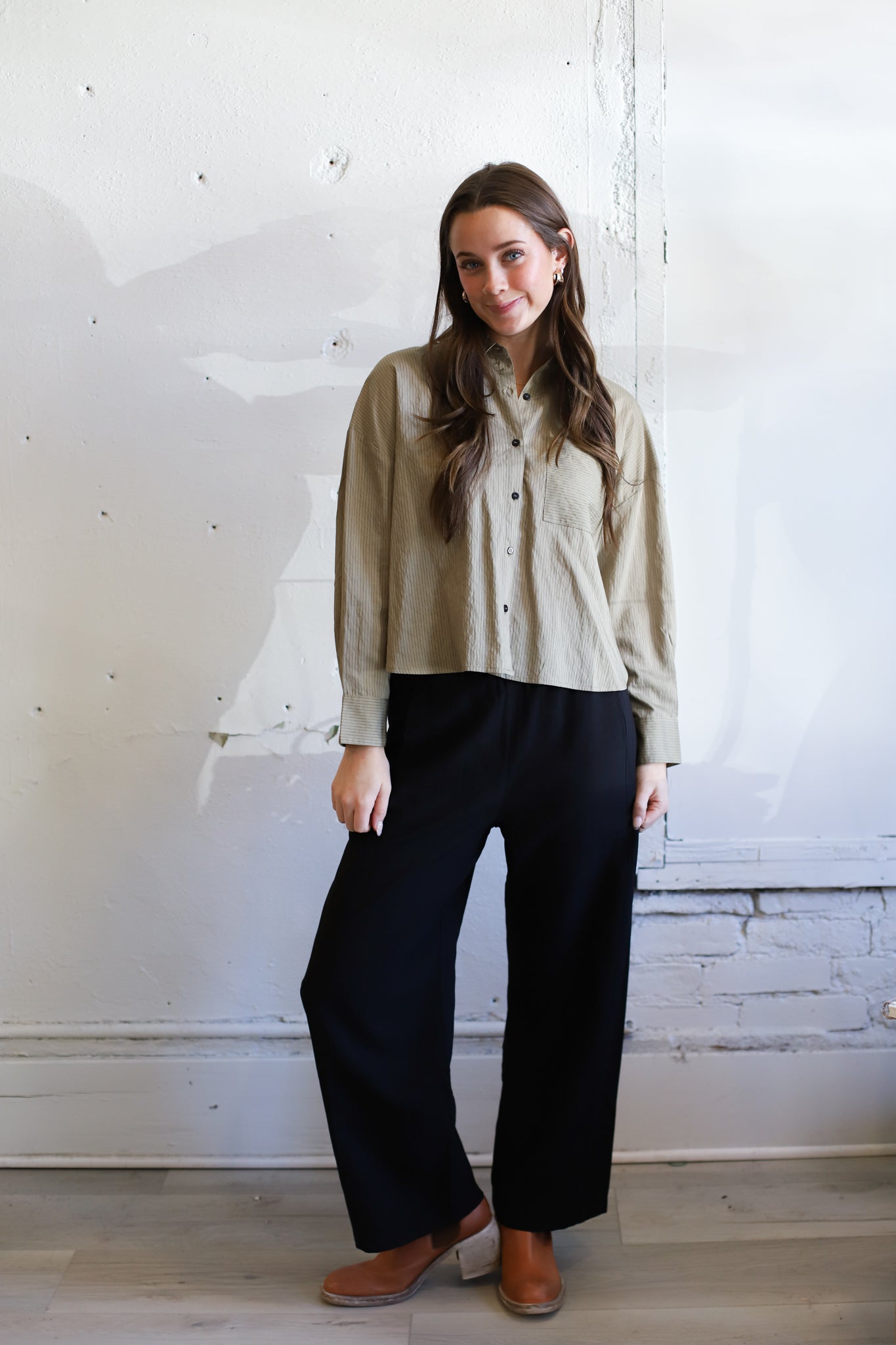 Rita Cropped Button Down