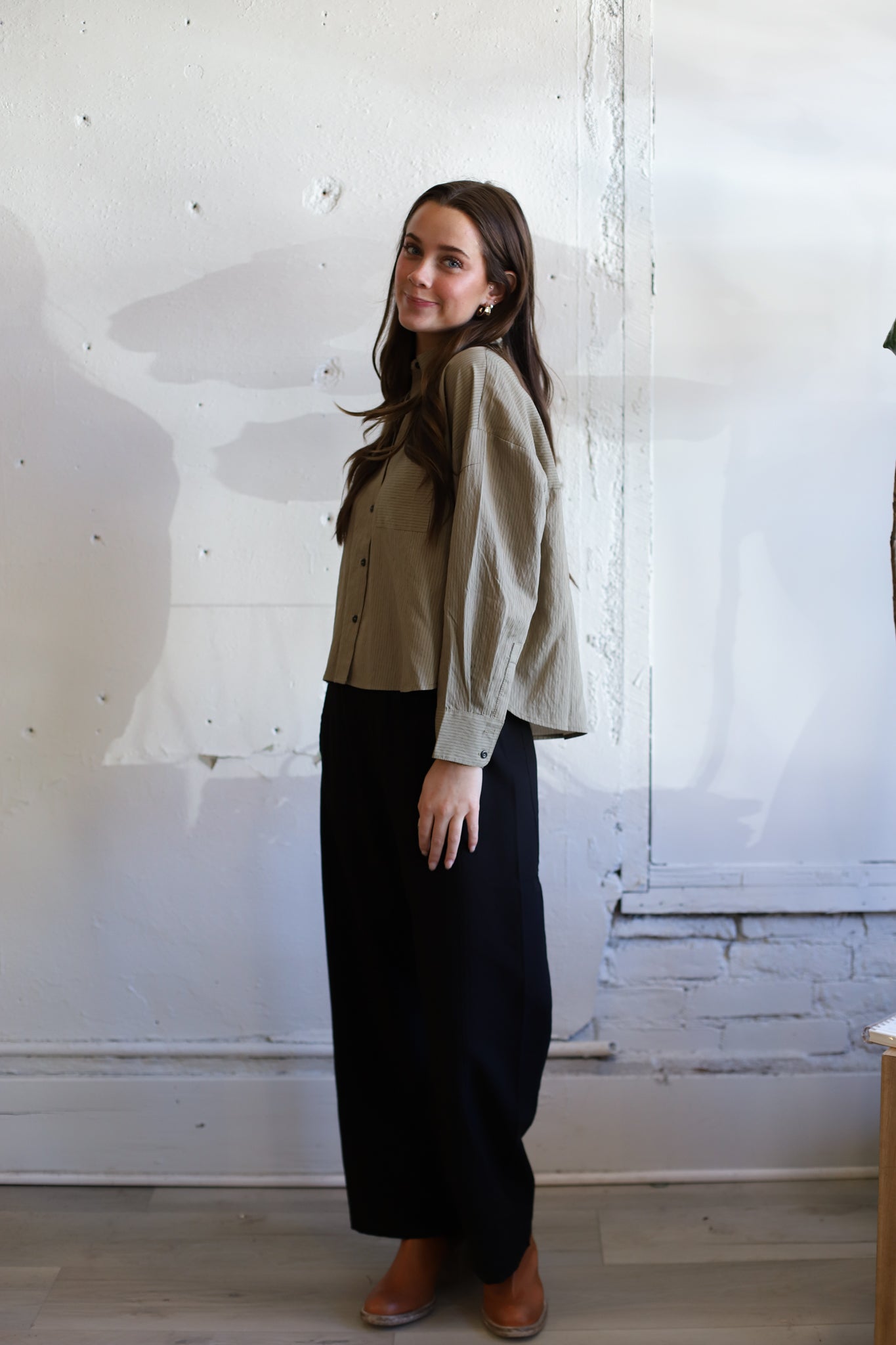 Rita Cropped Button Down