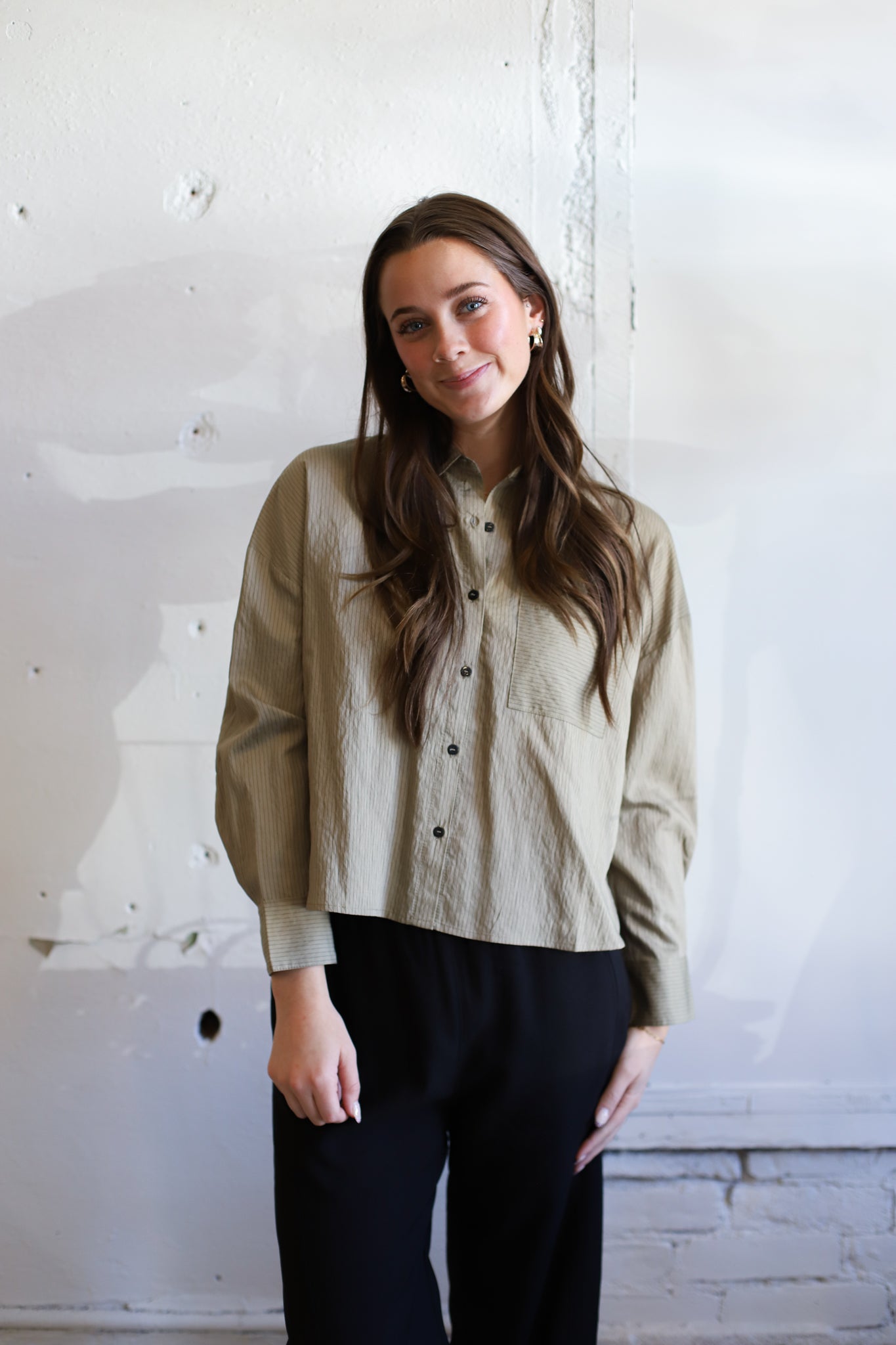 Rita Cropped Button Down