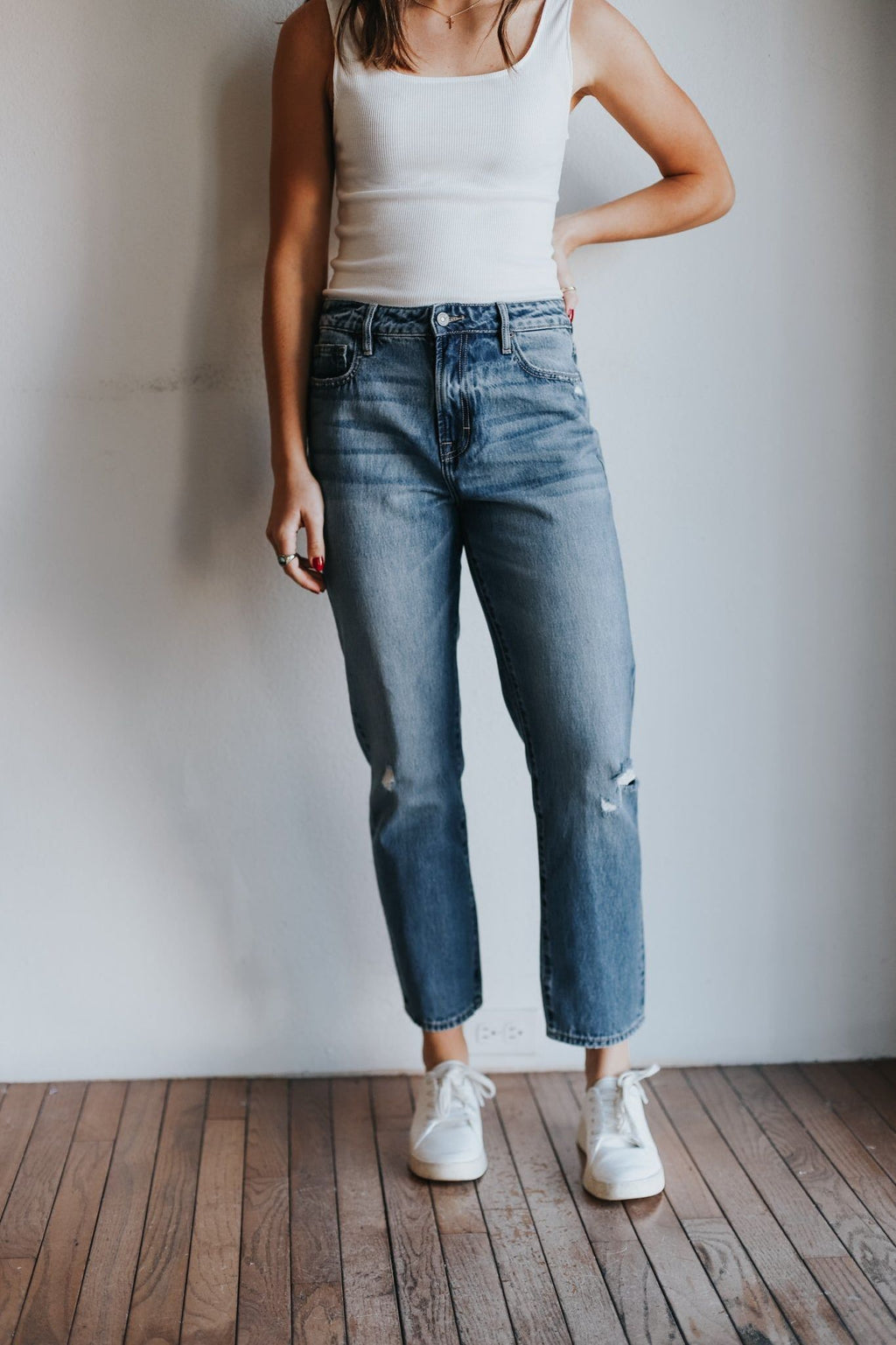 The Tracey- Dark Wash Straight leg