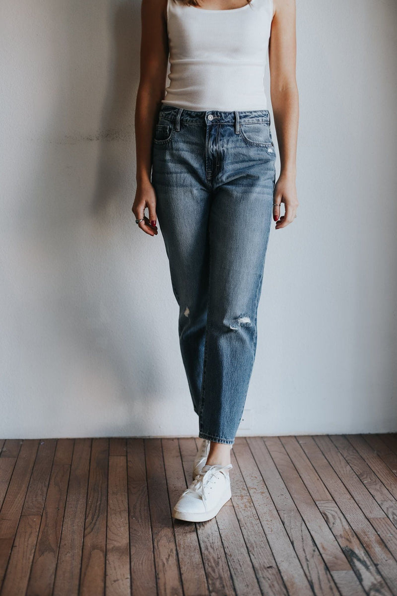 The Tracey- Dark Wash Straight leg
