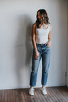 The Tracey- Dark Wash Straight leg