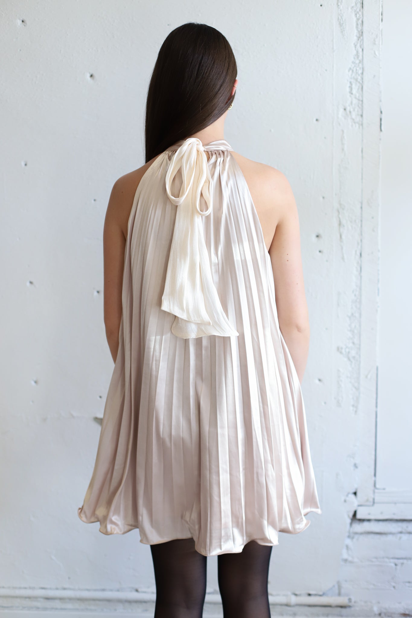 Tie A Bow Mini Swing Dress