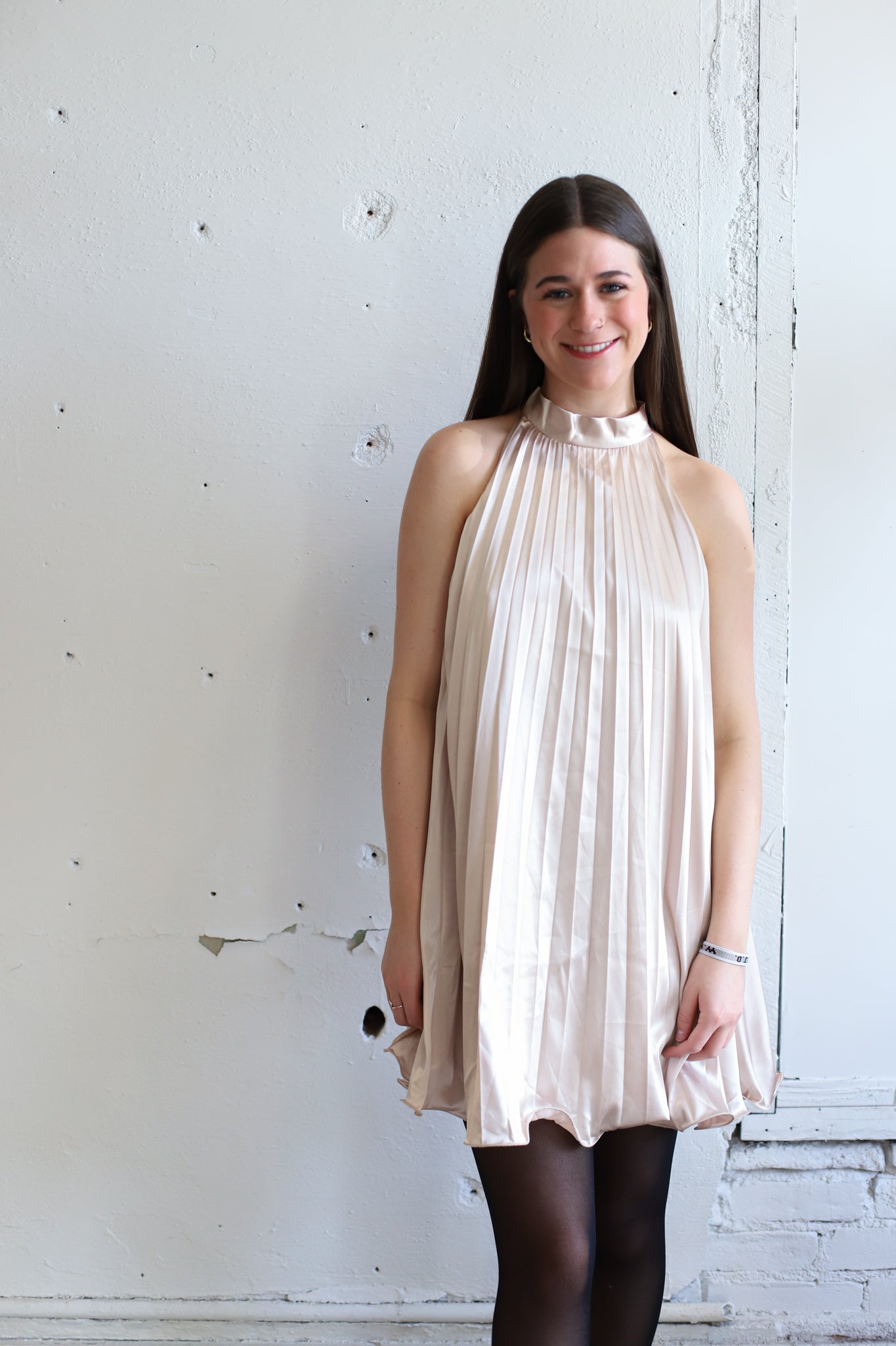 Tie A Bow Mini Swing Dress