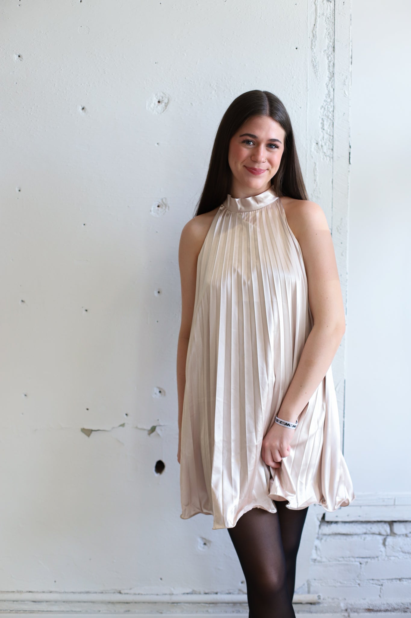 Tie A Bow Mini Swing Dress