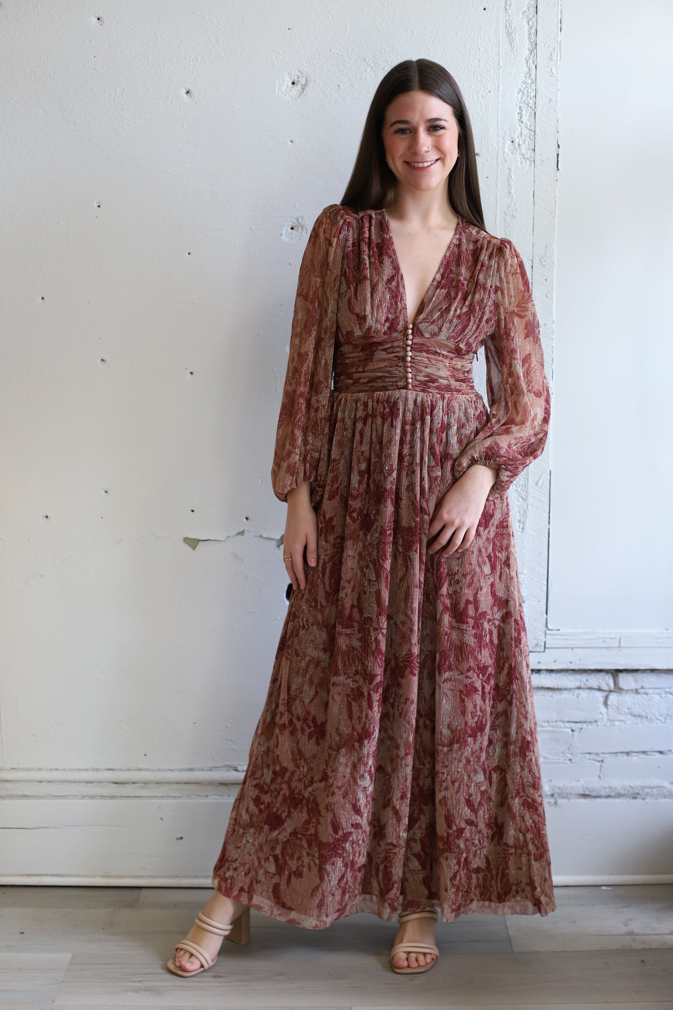 Brushed Burgundy Maxi