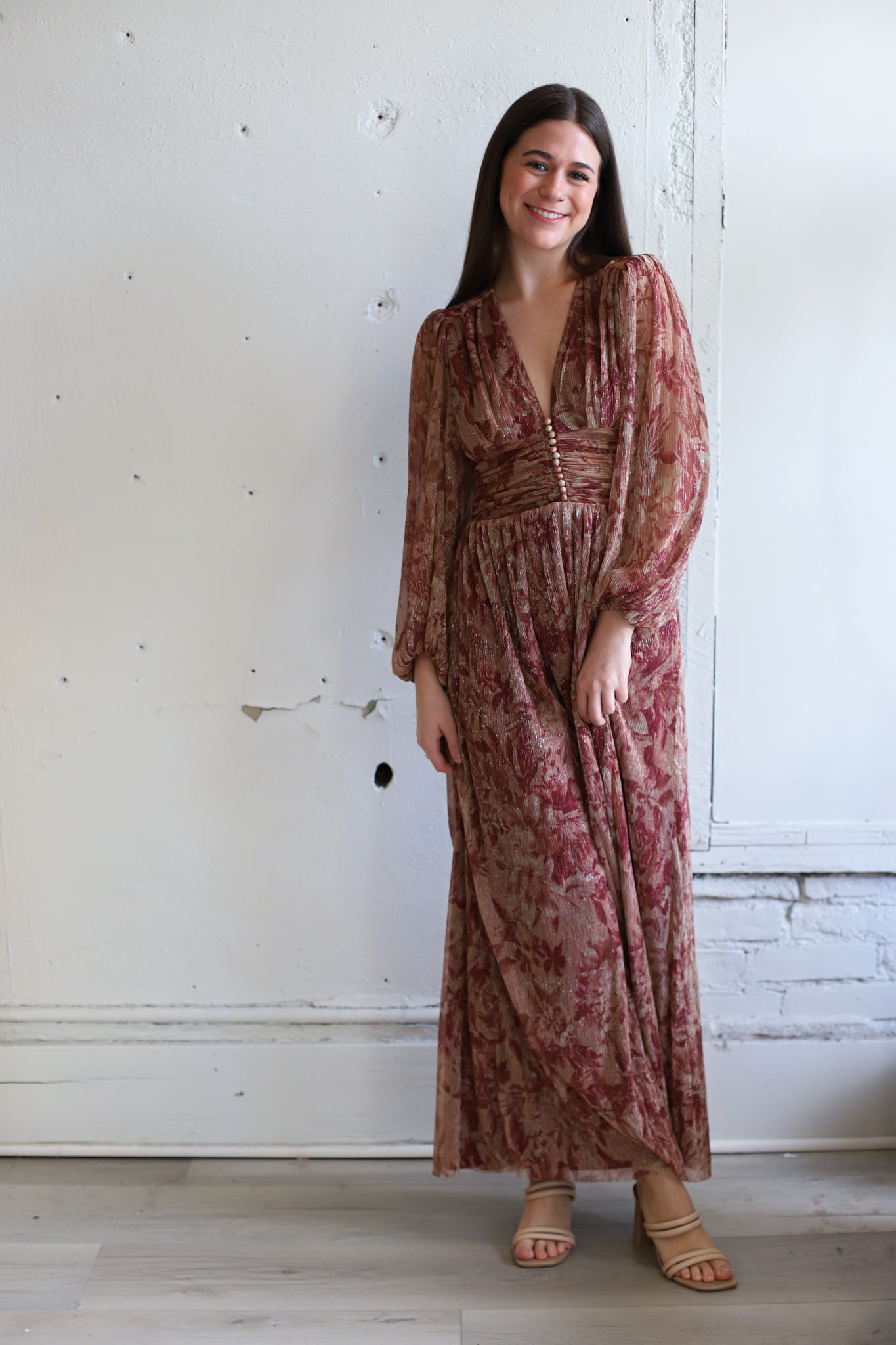 Brushed Burgundy Maxi