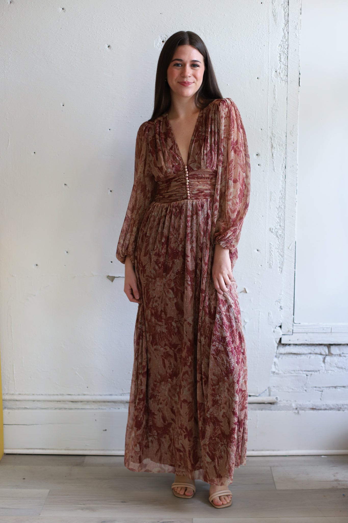 Brushed Burgundy Maxi