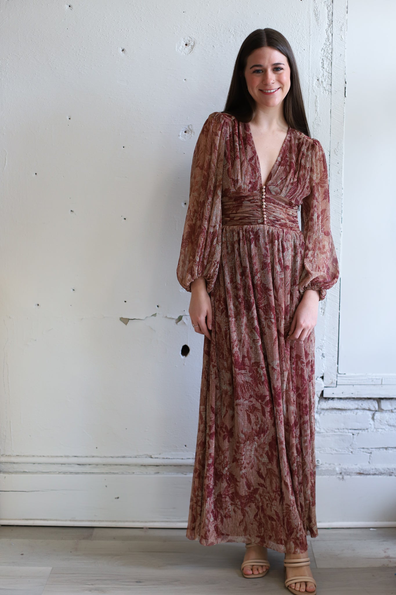 Brushed Burgundy Maxi