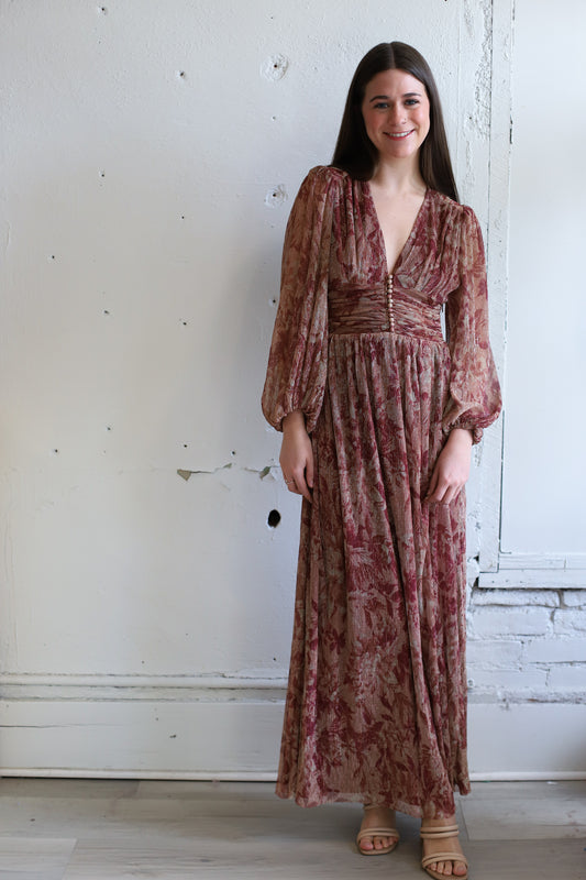 Brushed Burgundy Maxi