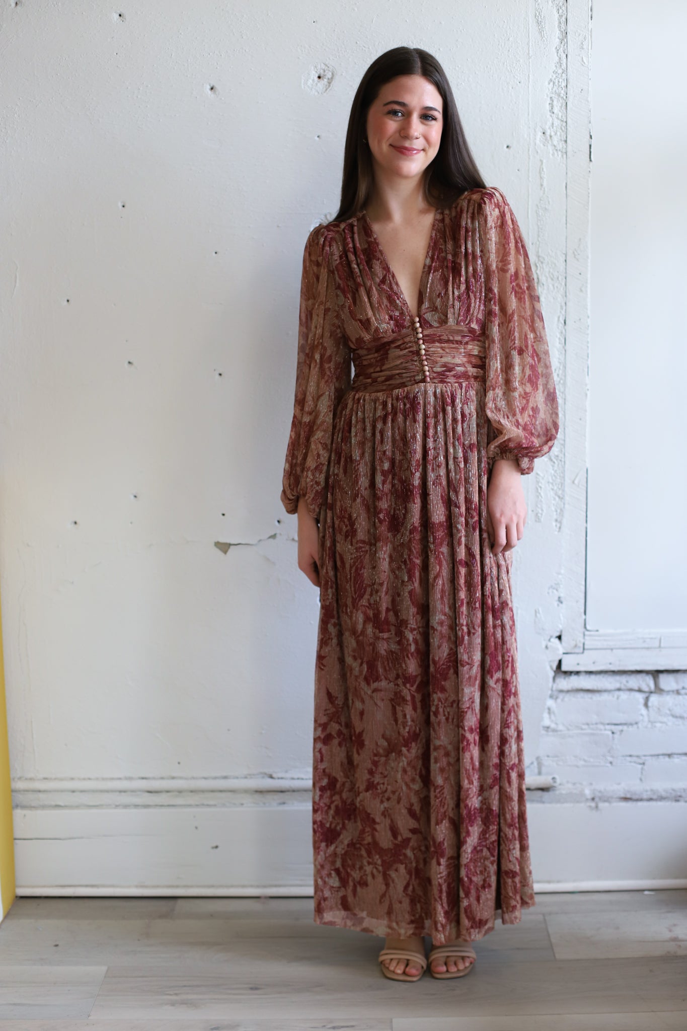 Brushed Burgundy Maxi