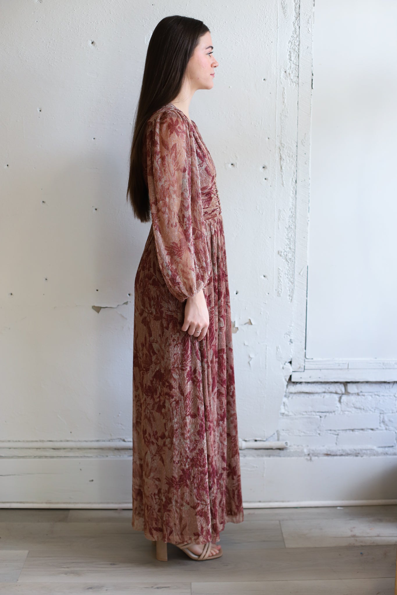 Brushed Burgundy Maxi