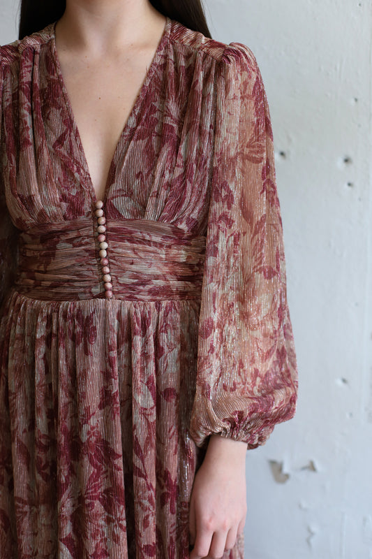 Brushed Burgundy Maxi