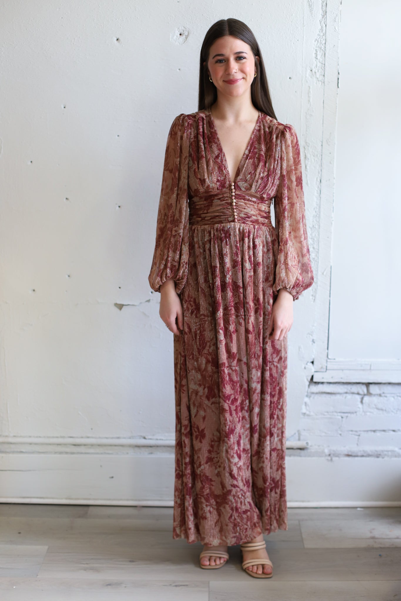 Brushed Burgundy Maxi