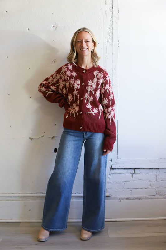 Mulled Wine Cardi Sweater