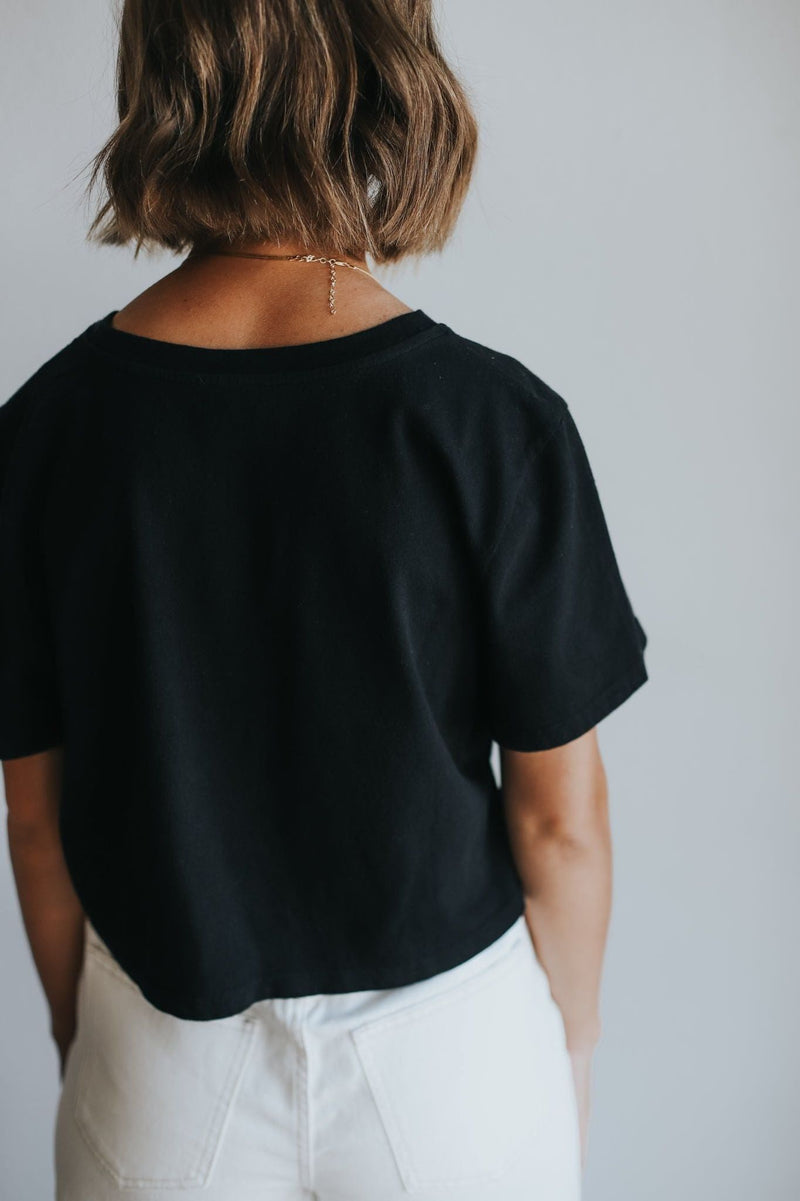 Day Crop Tee- black