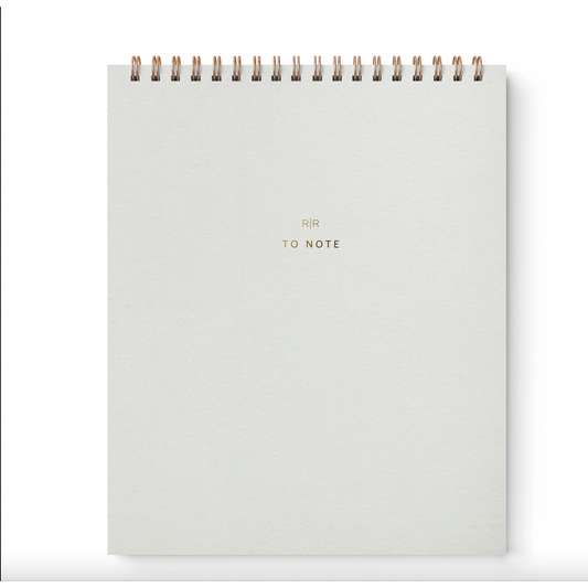 To Note Lined Notebook- Chalk White