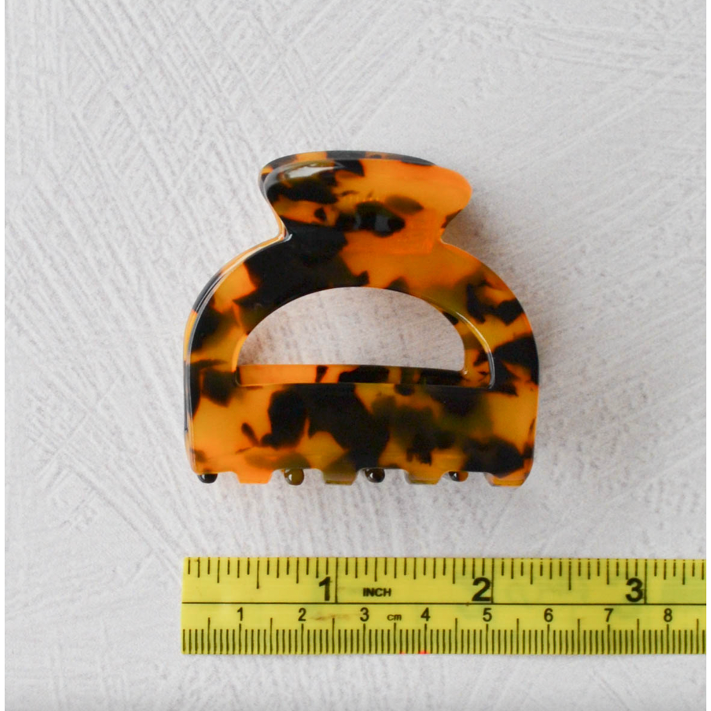 Eco Pouch Cellulose Hair Clip-Amber Mix
