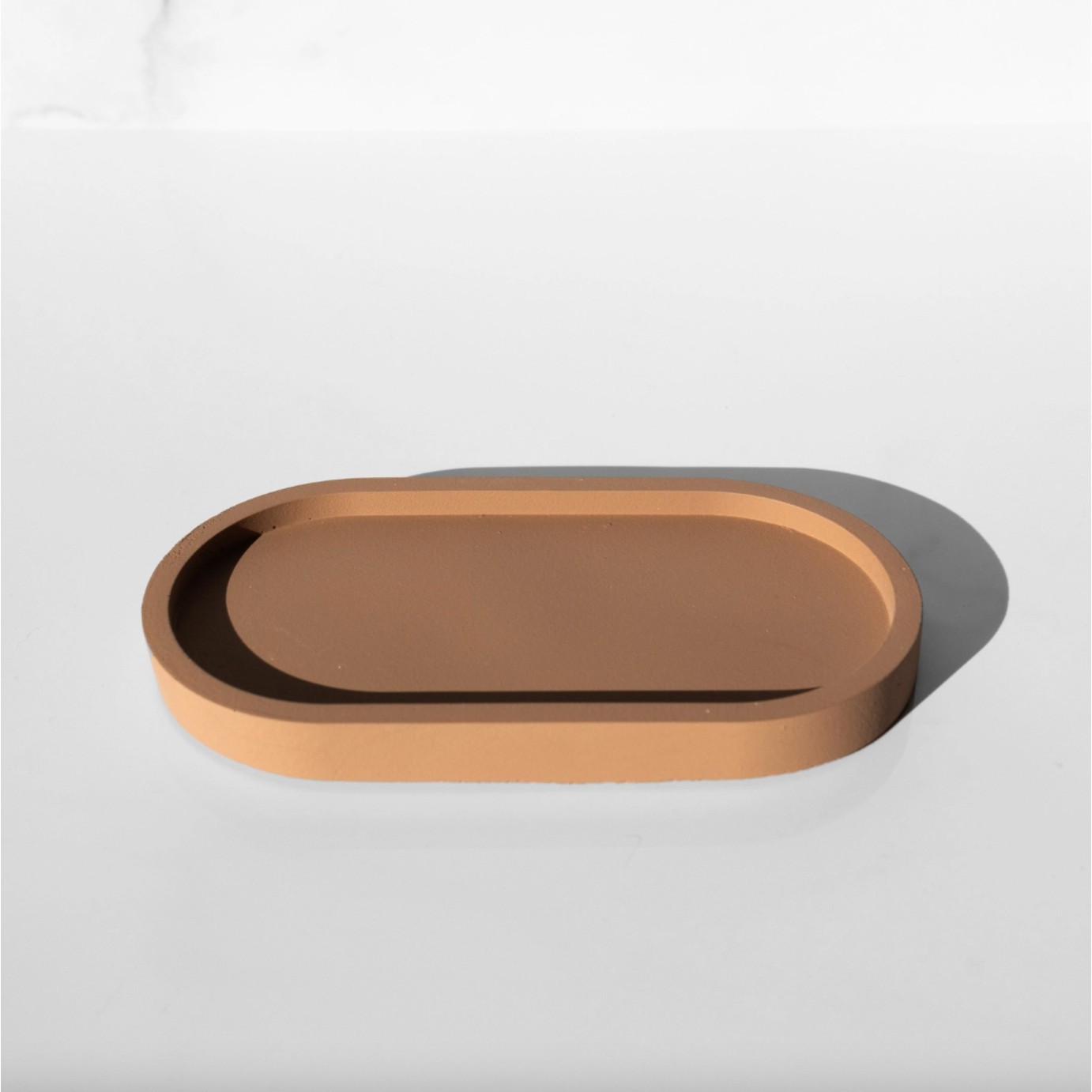 Concrete Oval Tray- Clay