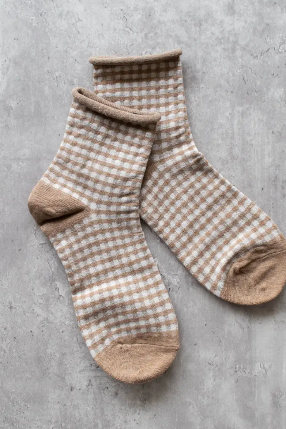 Picnic Mid Crew Socks- Mocha