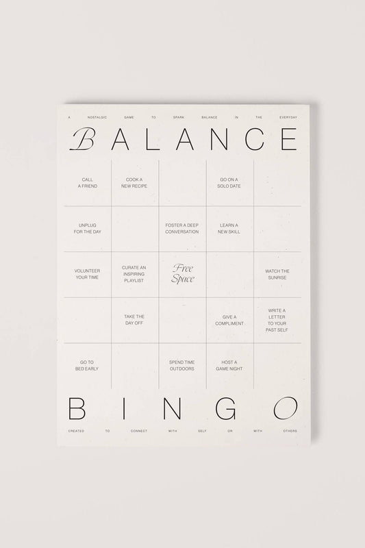 Wilde House Paper Balance Bingo Pad
