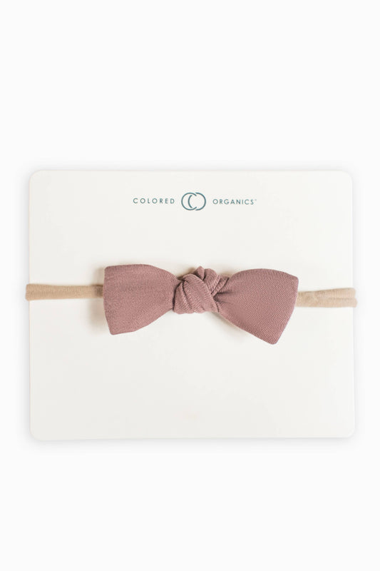 Organic Baby Dainty Bow Headband - Aster