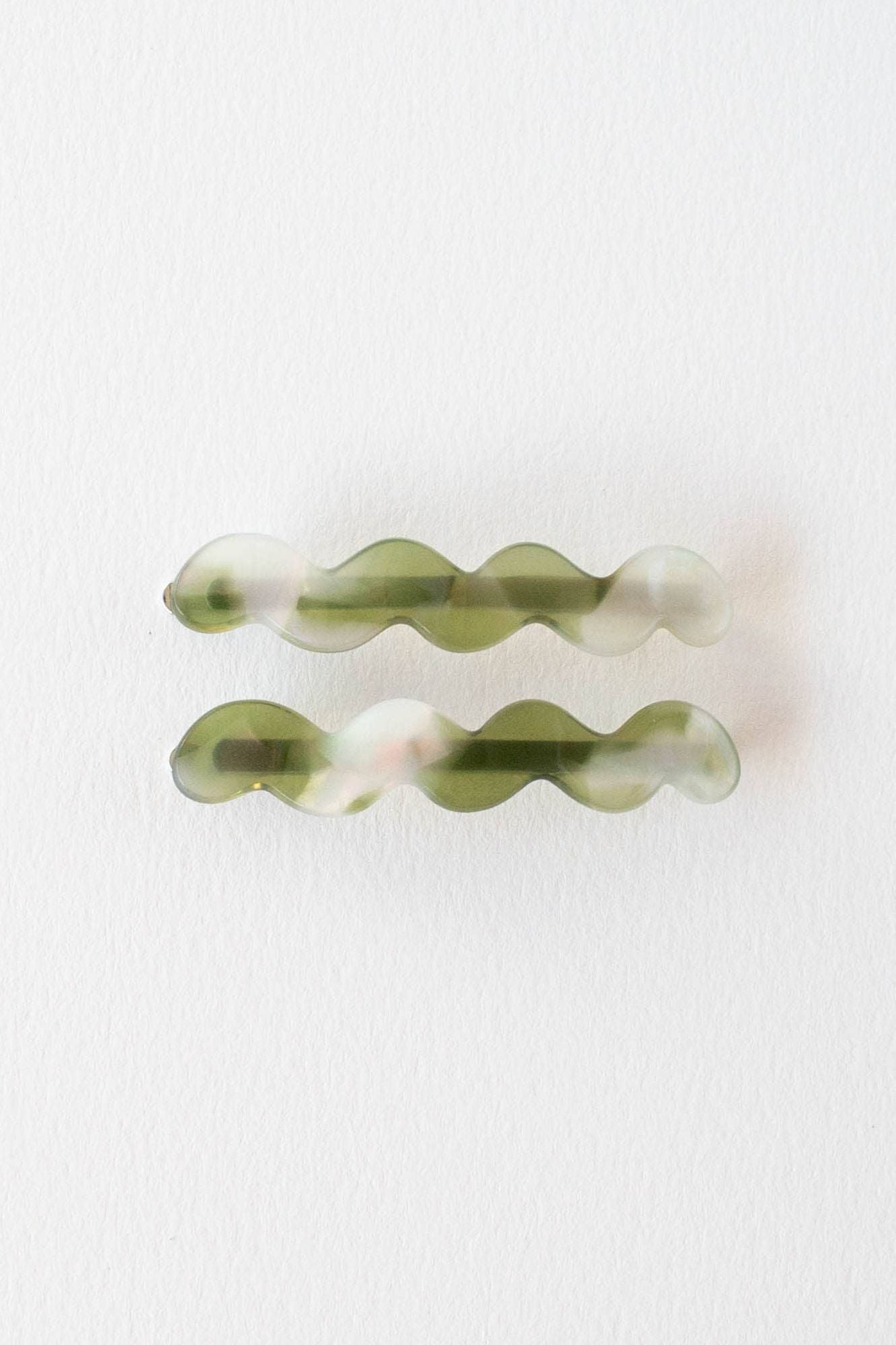 Eco Cloud Wave Slide Hair Pin Set: Checkerboard