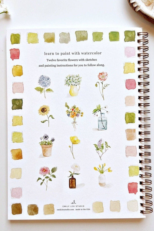 Flowers Watercolor Workbook
