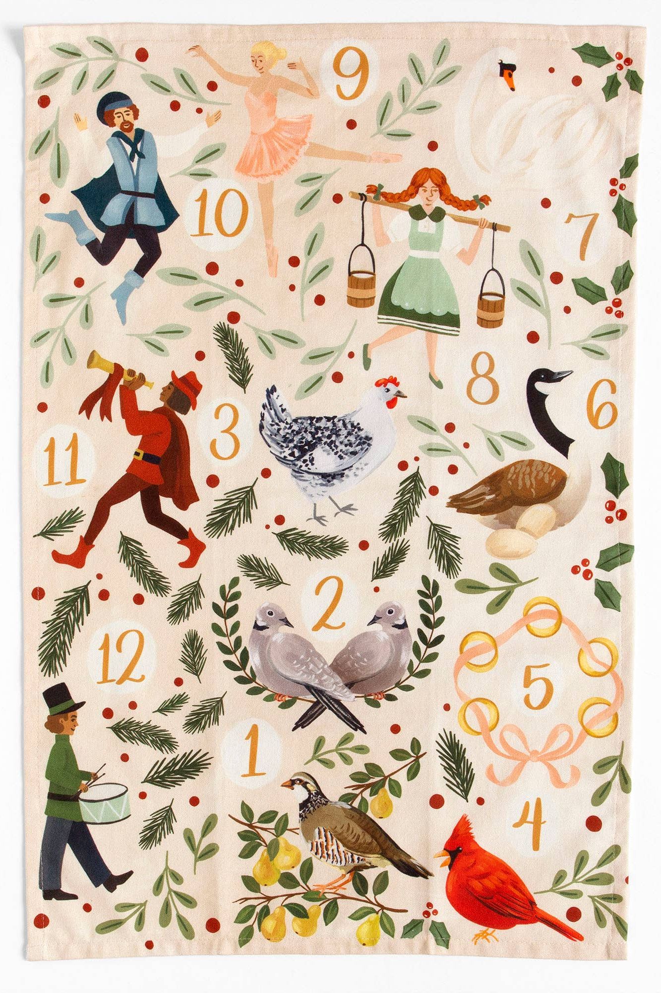 12 Days Of Christmas Kitchen Towel