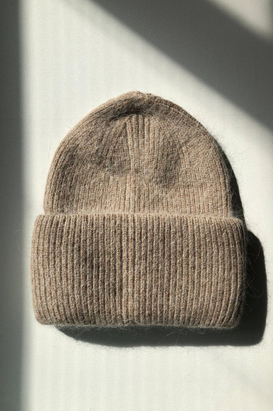 2024 ROYAL ANGORA BEANIE - neutral: Mushroom