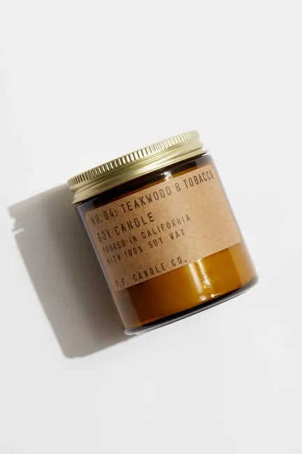 Teakwood and Tobacco - 3.5 oz Mini Travel Candle