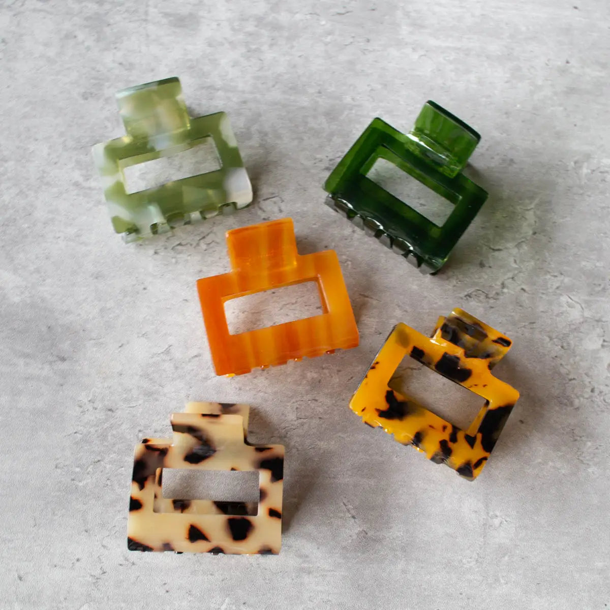 Eco Kylie Hair Clip - Amber Mix