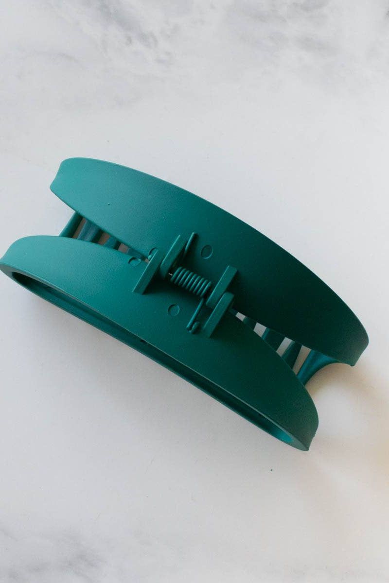 Bean shaped claw clip: Dark Teal